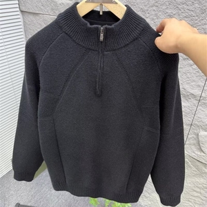 M509-P69 半拉链毛衣男高领时尚休闲慵懒风宽松秋冬季男装图片
