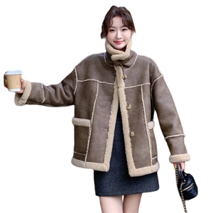 2C085-Q032P195  现款机车服外套皮毛一体羊羔毛 控278 3天出货图片