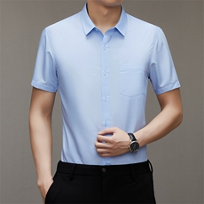 BSS408男式2023年夏季新款衬衫男短袖商务时尚休闲衬衣男装P50，男装衬衫，电商B360