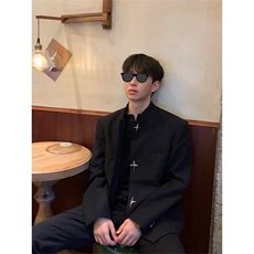 【有货】DXZ35-P68新中式垫肩中山装西服外套男春秋风潮牌外套，男装西服，星座603-2