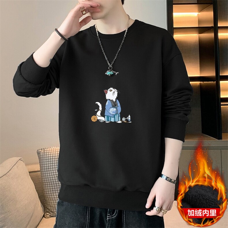 现货主推现货2025秋冬加绒新款潮流男休闲印花卫衣JR136-P19,男装卫衣,星座1816-2（原1210–2）