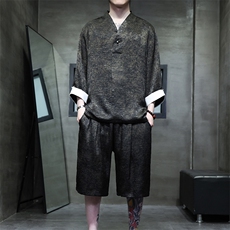 2026夏新款男装新中式风肌理感休闲套装短袖+短裤A97-P95，男装牛仔裤，电商B277(原6028)