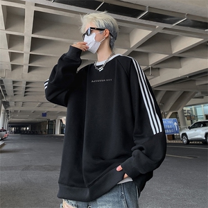 抖音得物供货 提供视频 秋冬重磅美式宽松织带圆领卫衣0308图片