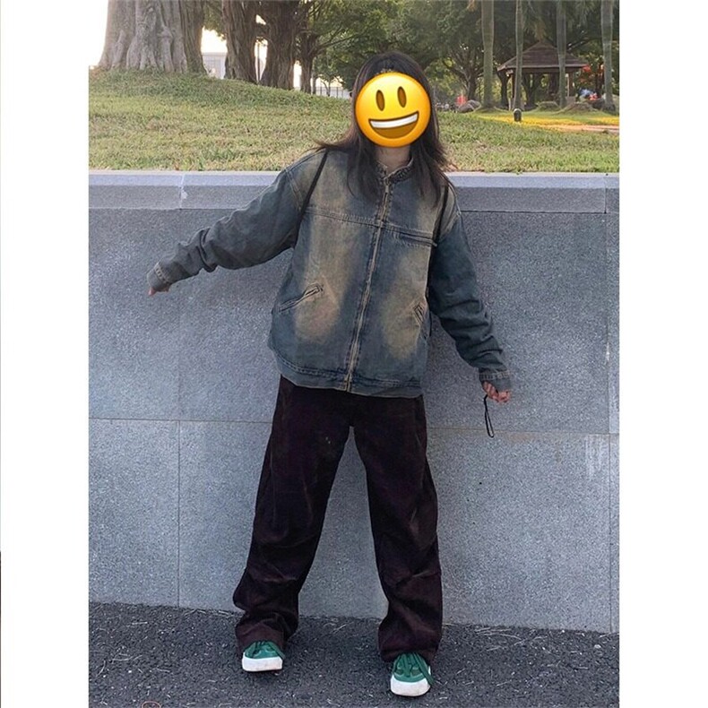 牛仔外套女春秋2025新款美式复古宽松百搭短款潮牌男女款夹克上衣,男装夹克,星座506A