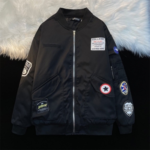 帅气飞行服夹克棉衣绣标工装夹克 C301-P95图片