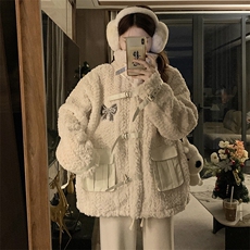 C938-P165复古羊羔绒棉衣外套女潮牌冬季立领宽松保暖棉服上衣，男装棉衣，星座911-2(原星座613-2）