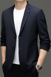 秋季新款西装男西服简约外套西服商务休闲小西装单西图片