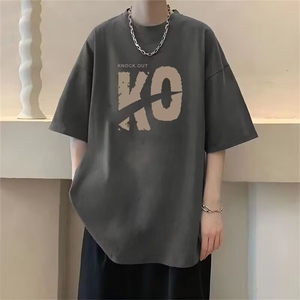 T692纯棉220克五分袖T恤小落肩上衣夏季新款短袖S-3XLP15