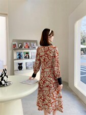 时尚优雅时尚气质百搭韩版潮流修身连衣裙，女装连衣裙，荷塘月色