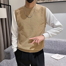 轻熟风拼接卫衣男秋冬季圆领打底衫青年修身撞色休闲毛衣Q222，男装针织衫/毛衣，星座1116A-2（原606A-1）