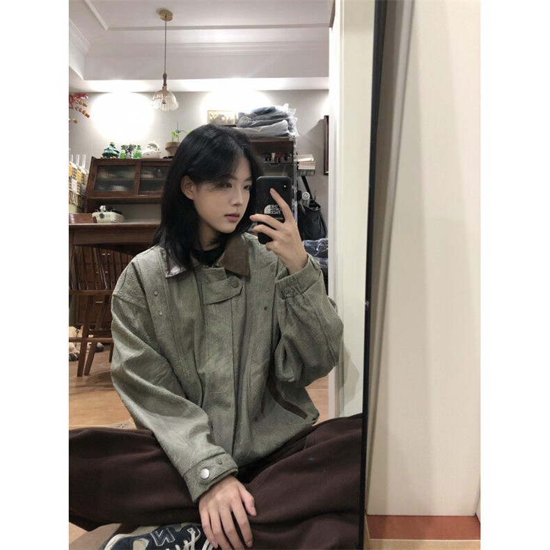 【有货】YS686CC-特P75PU皮翻领夹克男女古着感外套,男装夹克,星座1007（原301D）