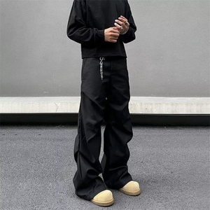 西裤工装男款褶皱宽松垂感微喇休闲百搭裤男休闲裤网图 XKC96-p52图片