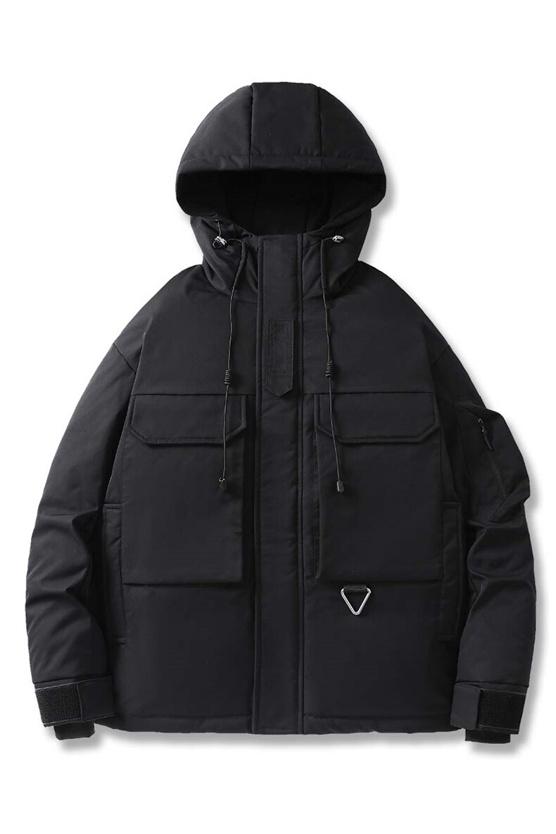 新标90白鸭绒简约休闲连帽工装外套纯色加厚羽绒服ESY0222-P230,男装羽绒服,电商B306