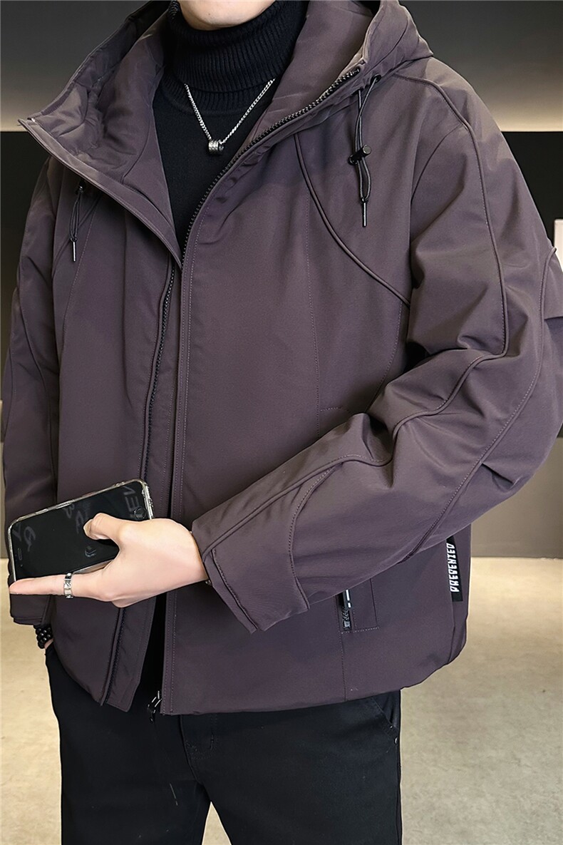 新标90绒工装男士羽绒服冬季2025新款连帽外套A313-8893-P295,男装羽绒服,电商A313