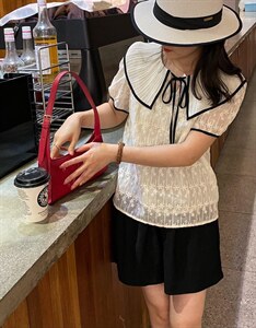 压皱领设计上衣,其它,唯品