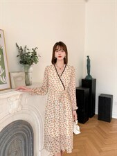 韩版时尚潮流优雅淑女气质甜美连衣裙，女装连衣裙，荷塘月色