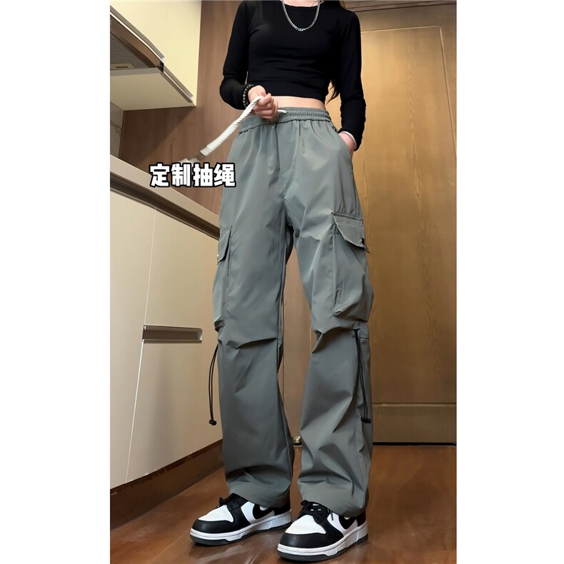 抖音2026春装新款防水冲锋裤宽松工装裤休闲裤子男K10027-P38,男装工装外套,电商A099