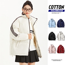 织带条纹三条棉服冬季男女情侣棉衣面包连帽服YY9880，男装棉衣，星座1206（原A206）