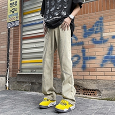 高街直筒宽松设计感小众潮牌炸街裤子K790特批45，男装休闲裤，星座718-1