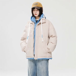 2025冬季棉衣男情侣时尚百搭棉服宽松日系假两件外套8062-P60图片