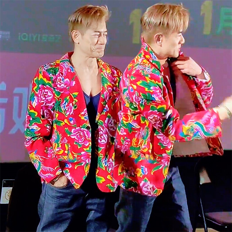 XZ01秋装文艺男大码宽松西服东北大花潮牌开衫男女新中式民族特色，男装民族服装，星座115A(原星座507）