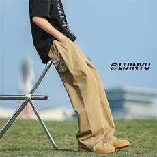 纯棉运动男生工装裤男士夏季宽松直筒休闲裤子K686特批4788，男装休闲裤，星座718-1