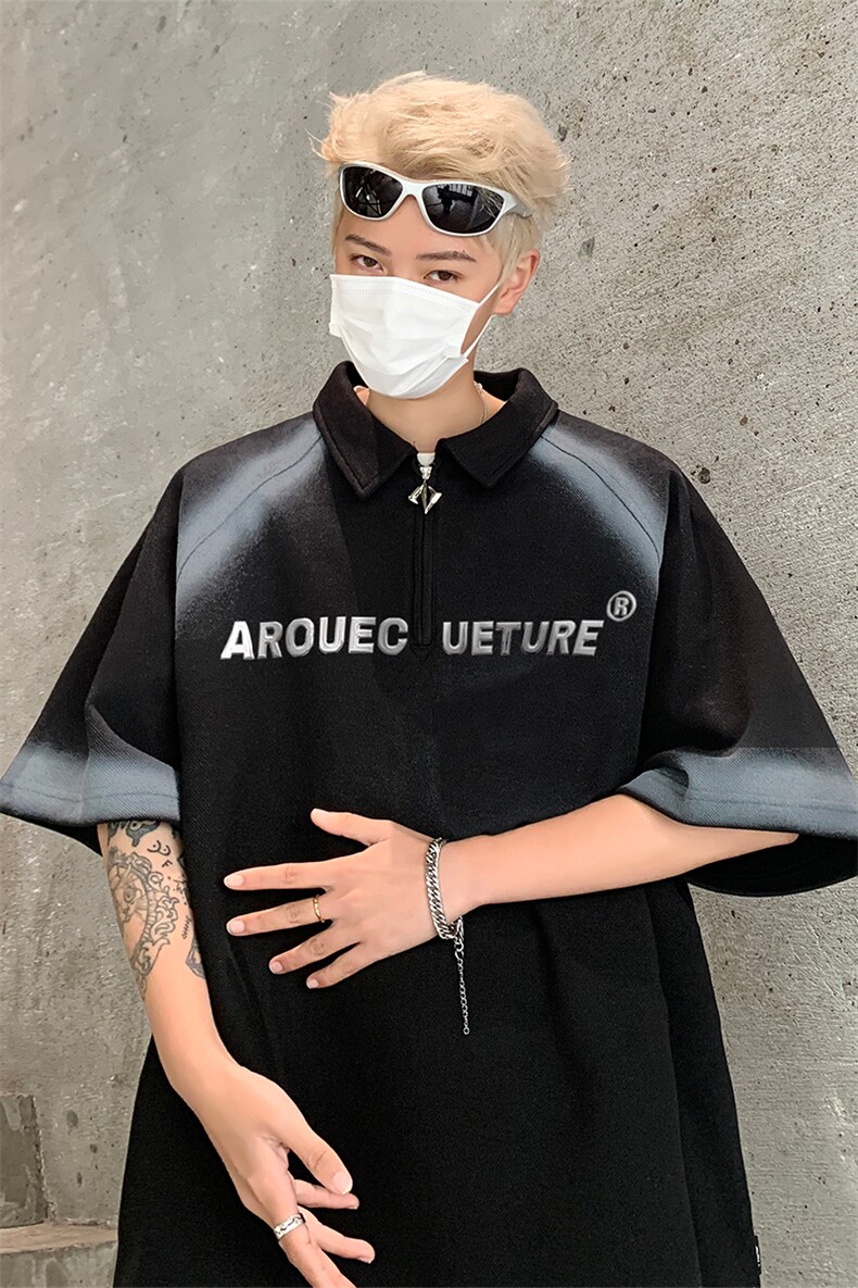 polo衫短袖t恤男夏季宽松休闲半拉链体恤衫XZ514-2-202483-P63,男装T恤,星座514-2(原B239)