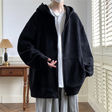 春秋夹克雪尼尔开衫重磅卫衣大码外套港风日系1016-1JK62P75K98，男装夹克，星座1016-1（原电商B408-1）