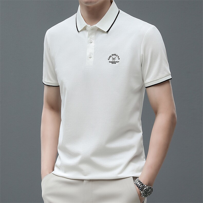 F86107男士2023年夏季新款百搭T恤男短袖商务休闲体恤男P50,男装T恤,电商B360