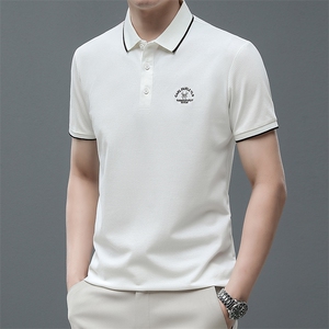 F86107男士2023年夏季新款百搭T恤男短袖商务休闲体恤男P50图片