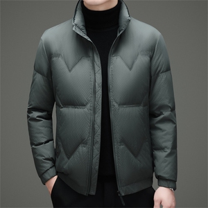 新款秋冬款立领50绒子白鸭绒羽绒服外套中年男士加厚羽绒服夹克图片