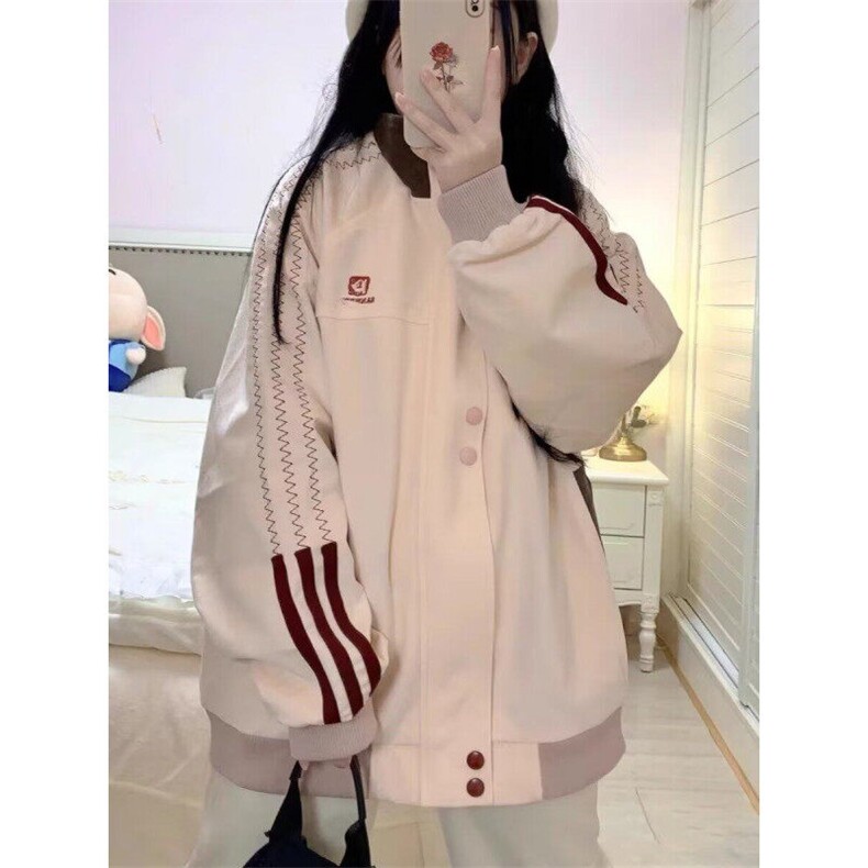 W9358-P70网图现货新款复古字母刺绣拼接立领夹克宽松棒球服外套,男装夹克,星座1608-2