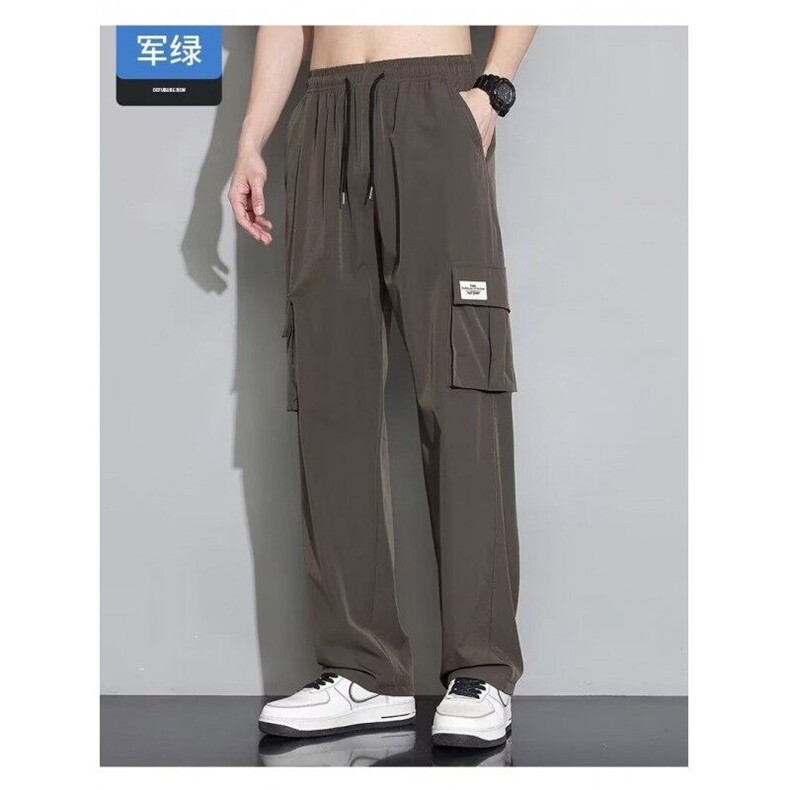 网络图现货冰丝薄款宽松阔腿日系工装裤子RW11-P35,男装工装外套,星座1005-4