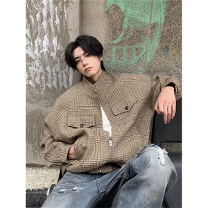 JY598-P86 痞帅外套男ins高街潮牌港风韩版潮流宽松夹克图片