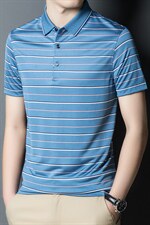 夏季新款男士翻领短袖t恤中年有领男装上衣服休闲POLO衫，男装T恤，电商B212（原钱塘6029）