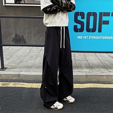 8XL-M秋冬美式冲锋裤子男士潮牌阔腿裤加厚直筒宽松长裤K9178P58，男装休闲裤，电商D206-1