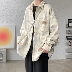 8XL-M秋冬款加绒加厚衬衫男做旧脏脏保暖外套大码衬衣CS29002P65图片