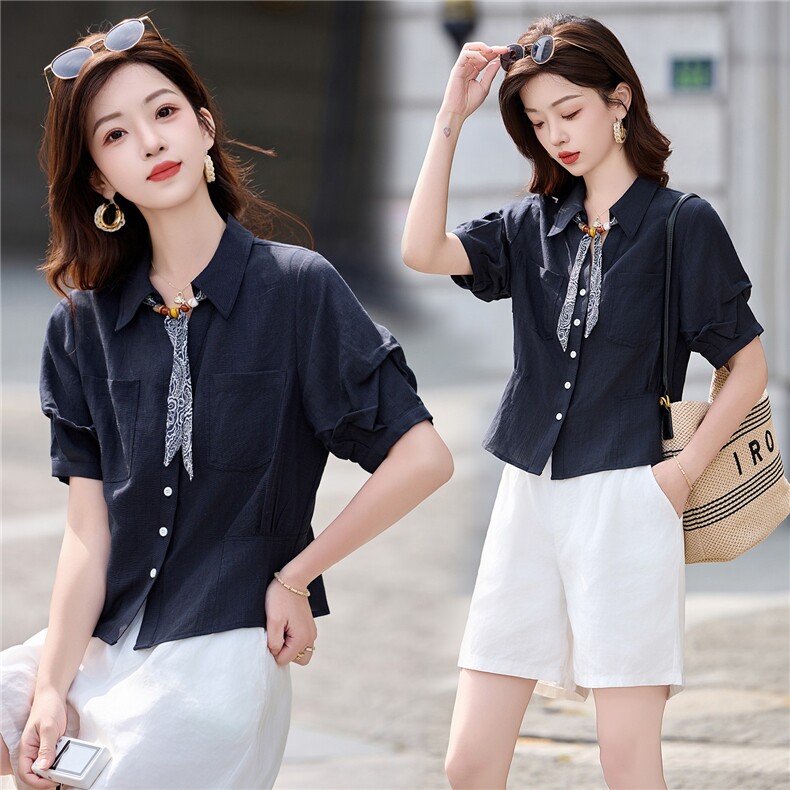 2026年夏季天丝棉凉感休闲风女，女装衬衫，艾尚靓装