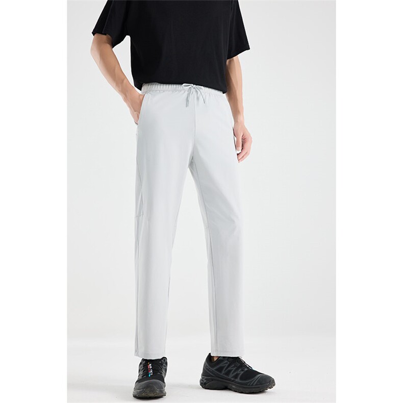 夏季透气速干冰感40D尼龙珍珠点轻盈修身户外休闲裤92006P48，男装休闲裤，电商A128