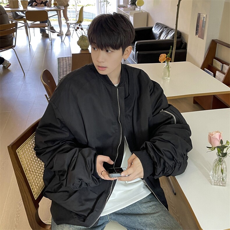 飞行员夹克男解构设计棒球领短外套男XH24-P70,男装夹克,电商B367