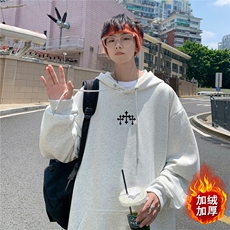 ！重磅大码M-4XL得物品质加厚连帽卫衣RH6249-特P35加绒P43，男装卫衣，星座610B-1