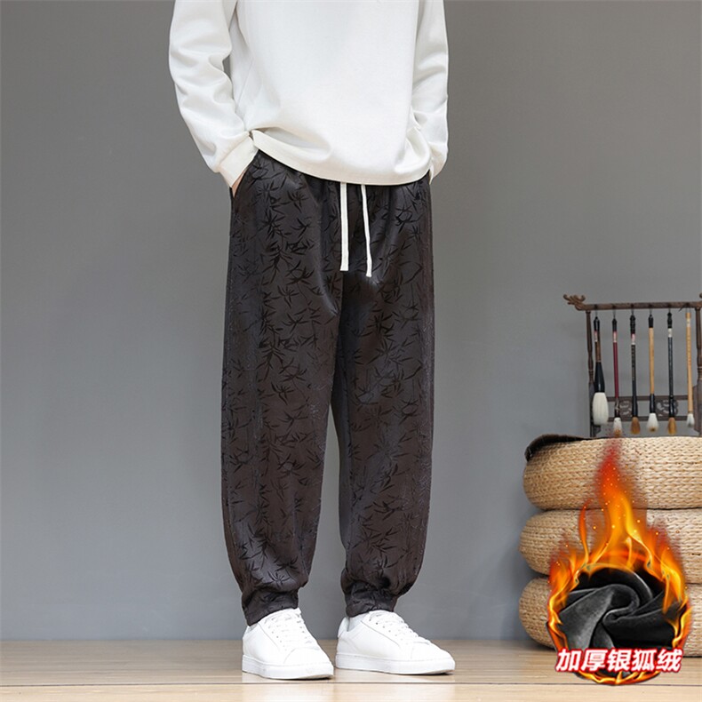 风冬季加厚银狐绒加绒裤男印花潮休闲裤xz815-k508p60,男装卫衣,星座815（原A203）