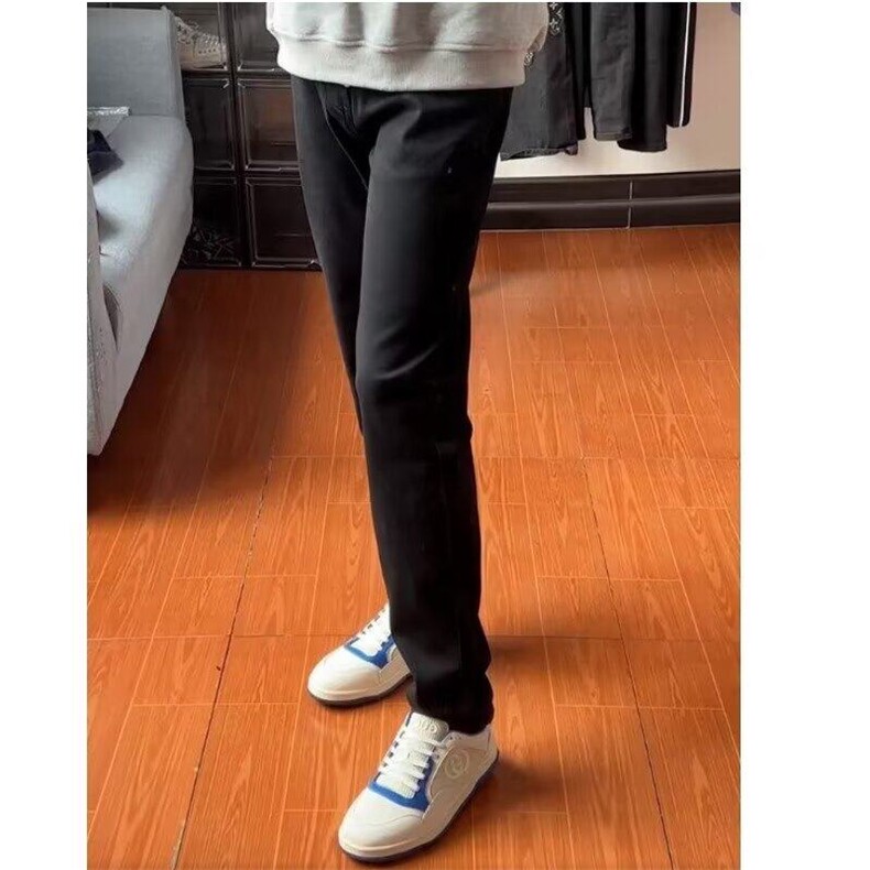 痞帅潮流牛仔裤男潮牌修身小脚早春欧美高端水洗做旧休闲直筒长裤,男装牛仔裤,星座506A