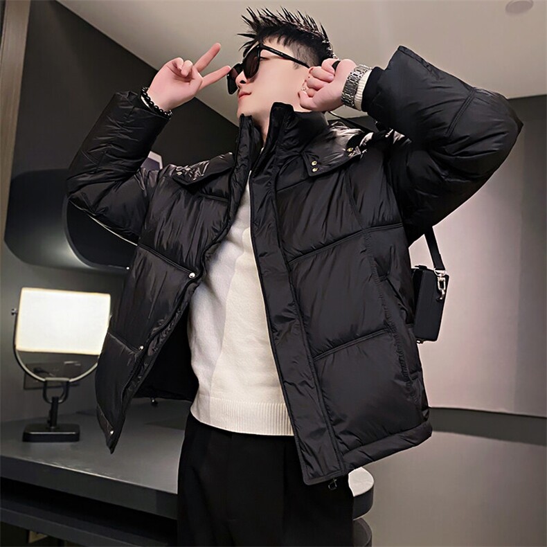 AY93/特P158控208冬季社会小伙连帽微宽松版型保暖棉衣男黑首1,男装棉衣,星座305B-1