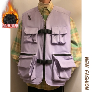 特批78无差价户外大码防水滑雪服马甲男休闲加棉加厚工装外套M71图片