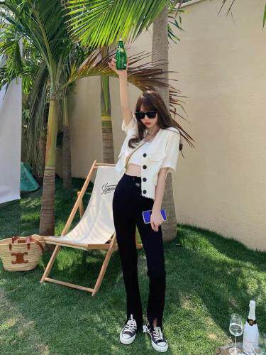 【现货】夏季新品小香不规则短袖，女装，F/TU