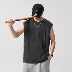 2026新款凉感背心男士夏季宽松大码运动吸汗无袖t恤潮薄健身坎肩，男装背心/马甲，电商D215