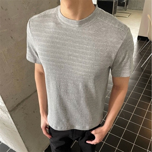 （网图）夏装新品肌理感短袖冰感纹理美式T恤学生男C213-121-P28图片