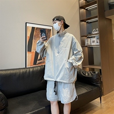 UPF50+大刺绣防晒衣套装直播品质两件套TZ68310B-1-P80，男装休闲套装，星座310B-1