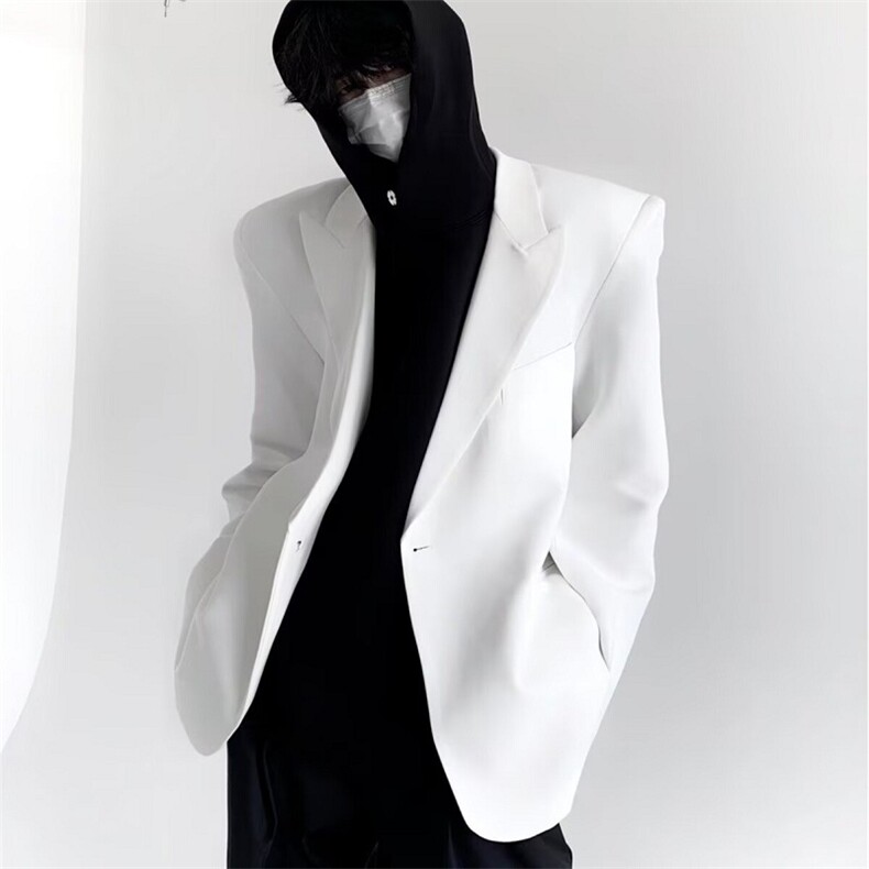 春秋小众西装外套男生高级感垂感休闲垫肩西服上衣JKXX01,男装西服,四季星座505
